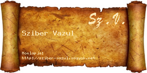 Sziber Vazul névjegykártya